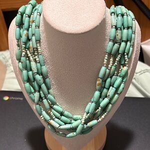 Chic Multi-Strand Turquoise Necklace